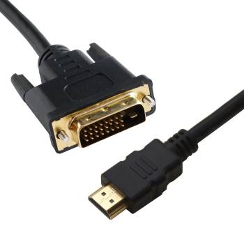 2m DVI-D zu HDMI (19 pin) Adapterkabel St/St, bis 1080i, 100% Kupfer - DHD-SKB-0200.B